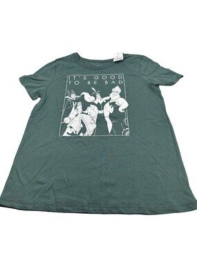 Disney Villains Women's Small It's Good To Be Bad Short Sleeve Tee Shirt Green